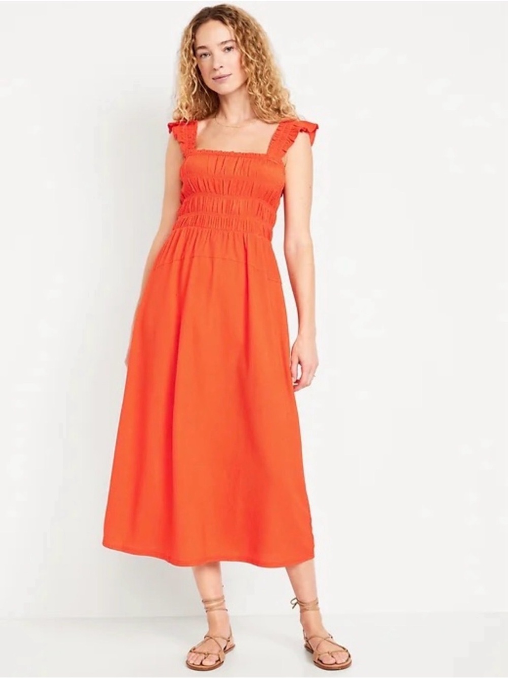 NWT Old Navy Orange Nap Dress